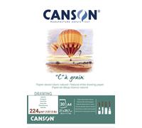 Canson-Infinity Blocco carta da disegno 'C a grain' 30 fogli 224 g grana fine A4 bianco naturale