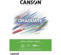 Canson Pad Graduate Drawing White Paper Taccuino da disegno A3 160 g White