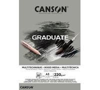 Canson Pad Graduate Mixed Media Taccuino da disegno A3 220 g Grey