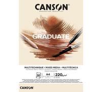 Canson Pad Graduate Mixed Media Taccuino da disegno A4 220 g Natural