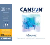 Canson Pad Montval Cold Pressed Taccuino da disegno 12 25 x 18 cm 300 g Natural White
