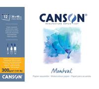 Canson Pad Montval Cold Pressed Taccuino da disegno 12 48 x 36 cm 300 g Natural White