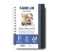 Canson - Professional Book - Carta Multitecnica - Grana fine - 300g/m² - Taccuino Spiralato - A4-21x29-7cm - Bianco - 28 fogli