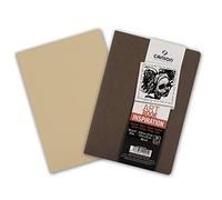 Canson quaderno di disegno quaderno A5 con copertina 30 fogli A5-14,8 x 21 cm Couverture marron foncé et chanvre clair