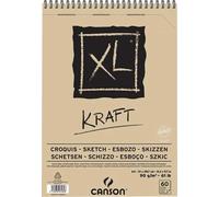 CANSON XL KRAFT RAYADO DROGNO BLOC con 60 fogli A4 - Spirale Microporforatory - 21x297 cm - 90G - Colore beige