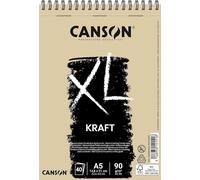 Canson XL Kraft album ideale per disegno e tecniche secche, carta vergata,A5,40 fogli,90 g/m