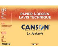 Canson Technique 200037101 Carta da disegno, colore: Bianco A3-29,7 x 42 cm bianco