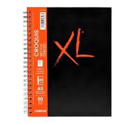 Canson XL Croquis Book con carta avario, spiralato lato corto, copertina rigida, A5, 60 fogli, 90 g/m, grana fine