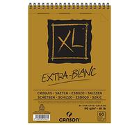 Canson XL Extra-Blanc album per disegno e schizzo,carta di colore bianco puro,A5,60 fogli,90g/m grana fine