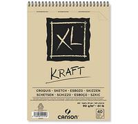 Canson XL Kraft album ideale per disegno e tecniche secche, carta vergata,A5,40 fogli,90 g/m