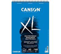 Canson XL Mix Media Tessuto Album spirale Microperforato A3 50 fogli 160 g grana leggera