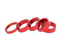 CANSUCC 5PCS 28.6MM Set di rondelle per forcella anteriore per bici Set di guarnizioni per stelo della bicicletta Cuffia distanziatore forcella (Rosso)