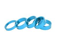 CANSUCC 5PCS 28.6MM Set di rondelle per forcella anteriore per bici Set di guarnizioni per stelo della bicicletta Cuffia distanziatore forcella (Blu)