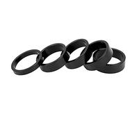 CANSUCC 5PCS 28.6MM Set di rondelle per forcella anteriore per bici Set di guarnizioni per stelo della bicicletta Cuffia distanziatore forcella (Nero)