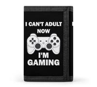 Can't Adult Now I'm Gaming, portafogli a tre ante con porta carte di credito e 8 slot portachiavi finestra per foto per uomini e donne, Stile 21., Taglia unica, Per tutte le stagioni