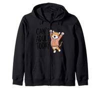 Can't Adult Today Divertente Adulto Gatto Kawaii Kitty Mamma papà Felpa con Cappuccio