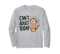 Can't Adult Today Divertente Adulto Gatto Kawaii Kitty Mamma papà Maglia a Manica