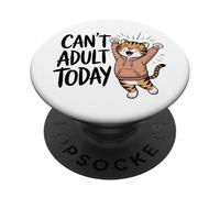 Can't Adult Today Divertente Adulto Gatto Kawaii Kitty Mamma Papà PopSockets PopGrip Adesivo