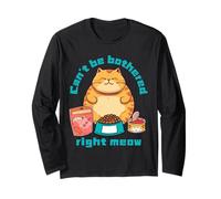 Can't Be Bothered Right Meow - Divertente gatto arancione, Fat Kitty Kat Maglia a Manica