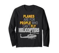 Can't Fly Helicopters | Divertente Pilota Elicottero t-Shirt Maglia a Manica