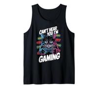 Can't Hear You I'm Gaming Grumpy Gamer Cat Design Canotta