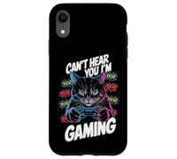 Can't Hear You I'm Gaming Grumpy Gamer Cat Design Custodia per iPhone XR