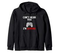 Can't Hear You I'm Gaming Meme Divertente per PC Console Gamers Felpa con Cappuccio