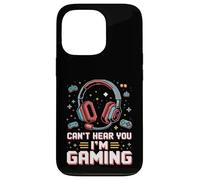 Cant Hear You Im Gaming Pixel Art Retro Headset Video Gamers Custodia per iPhone 13 Pro