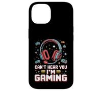 Cant Hear You Im Gaming Pixel Art Retro Headset Video Gamers Custodia per iPhone 14