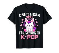 Can't Hear You I'm Listening KPOP Carino Coniglio K-Pop Kawaii Maglietta