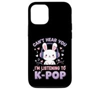 Can't Hear You I'm Listening To K-Pop Cute Rabbit Music Fan Custodia per iPhone 12/12 Pro