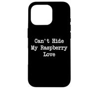 Can't Hide My Raspberry Love Divertente Lampone Minimalista Custodia per iPhone 16 Pro