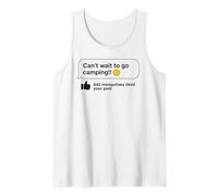 Can't Wait Go Camping Mosquitoes Funny Camper Canotta