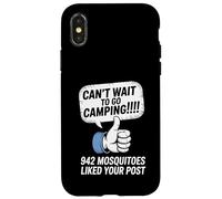 Can't Wait Go Camping Mosquitoes Funny Camper Custodia per iPhone X/XS
