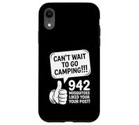 Can't Wait Go Camping Mosquitoes Funny Camper Custodia per iPhone XR