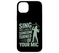 Canta come qualcuno ha spento il tuo microfono Vocalist Custodia per iPhone 14 Plus