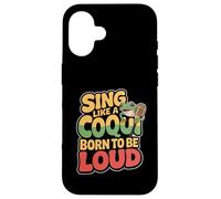 Canta come un Coqui Born to Be Loud Puerto Rico Frog Lover Custodia per iPhone 16