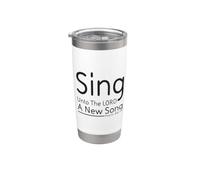 Canta contro il Signore una nuova canzone - Christian Text Design Bicchiere termico in acciaio inox doppia parete