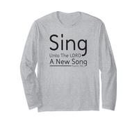 Canta Contro Il Signore Una Nuova Canzone - Christian Text Design Maglia a Manica