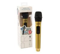 CANTA TU Tu Karaoke Microfono Wireless Pro 2023, Microfono Karaoke Senza Fili, Frequenza 2402MHz-2480MHz, 4 Colorazioni Disponibili, Compatibile PRO 2023, Ideale per Duetti, Oro