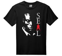 Cantante Compositore Britannico Maglietta Nera Manica Corta Unisex Cotone Musica Pop Rock Soul, Nero , 3XL