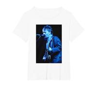 Cantante dei Radiohead Thom Yorke Glastonbury 2003 Maglietta, Donna Plus-Size, Bianco, 6X