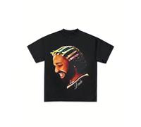 Cantante rap - Drake Pirate Graphic T-shirt Design Download immediato Stampa DPI ad alta risoluzione Maglietta casual nera a maniche corte con scollo rotondo per adulti Maglietta comoda per tutte le s