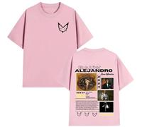 Cantante Rauw Alejandro T-Shirt retrò a Maniche Corte alla Moda, Unisex, Semplice E Versatile, Streetwear (4 S)