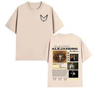 Cantante Rauw Alejandro T-Shirt retrò a Maniche Corte alla Moda, Unisex, Semplice E Versatile, Streetwear (11 L)