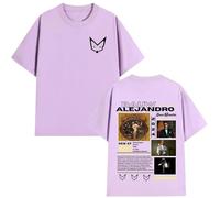 Cantante Rauw Alejandro T-Shirt retrò a Maniche Corte alla Moda, Unisex, Semplice E Versatile, Streetwear (10 S)