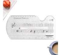 Cantautore modello di scrittura,Linee note di disegno - Composizione simboli note stencil per caratteri linee note