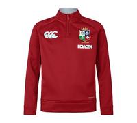 Canterbury British And Irish Lions 1/4 Zip in Pile, Dahlia Rossa, 8 Anni Unisex-Bambini