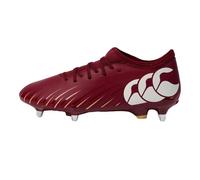 Canterbury CCC Speed Falcon Soft Ground Team - Scarpe da rugby unisex, Dahlia rossa., 47.5 EU