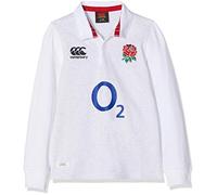 Canterbury da Bambino Official England 18/19 Home a Maniche Lunghe Classico Rugby Jersey, Bambino, B801411L22, Bright White Marl, Taglia 6